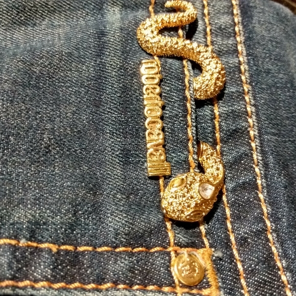 New Roberto Cavalli gold snake charm boot cut Jean - Picture 8 of 8